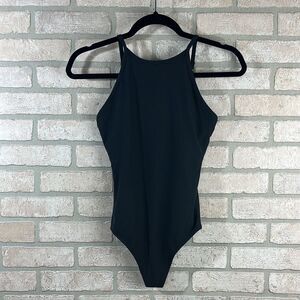 Girlfriend Collective Ribbed High Neck Bodysuit- Size M